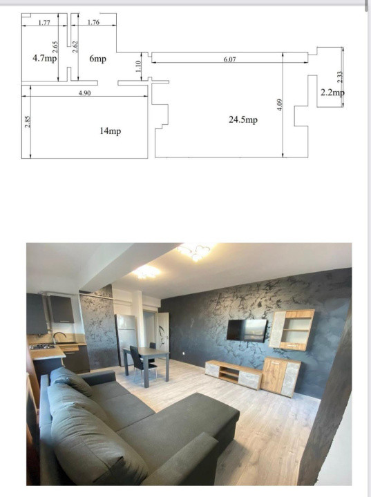 Apartament 2 Camere, Etaj 1-Bloc Nou, Tatarasi