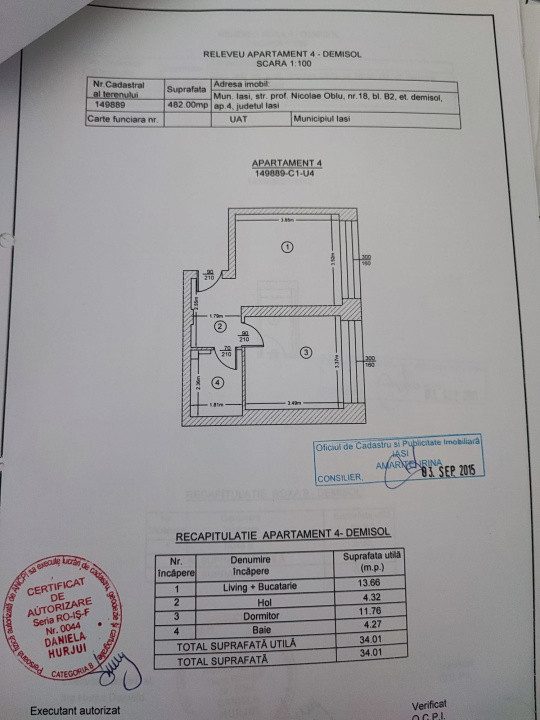 Apartament 2 Camere de Vânzare | Păcurari – Răsărit de Soare | Parter | 
