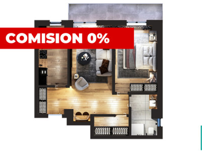 Apartament cu 2 camere in Visani, in complex nou, finalizat!