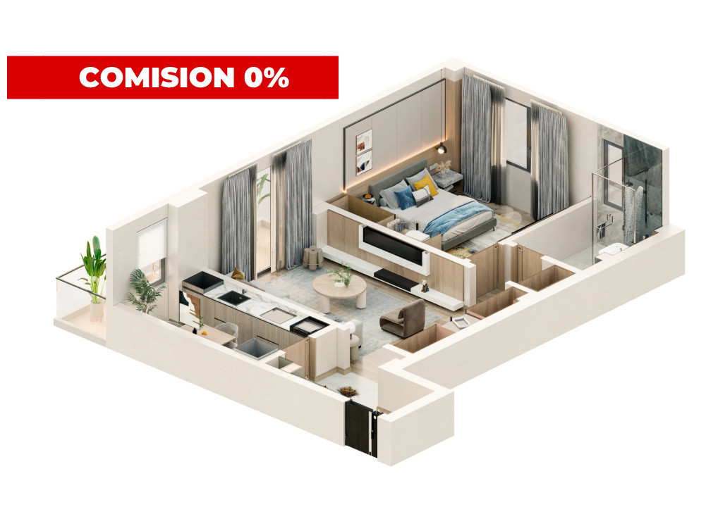 Apartament 2 camere 63 mp utili | Bloc nou | Parcare | 99.000€ | Valea Lupului